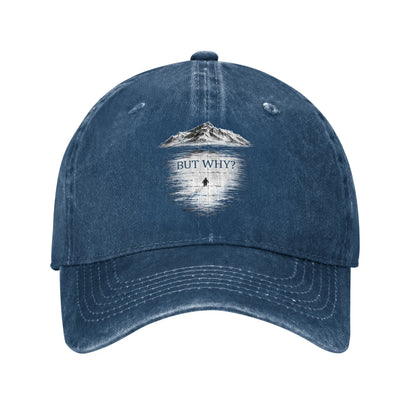 Vintage Distressed Penguin "But Why" Baseball Cap