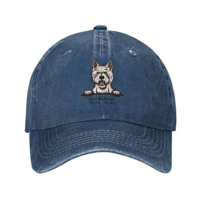 Peeking Westie Cotton Classic Baseball Cap