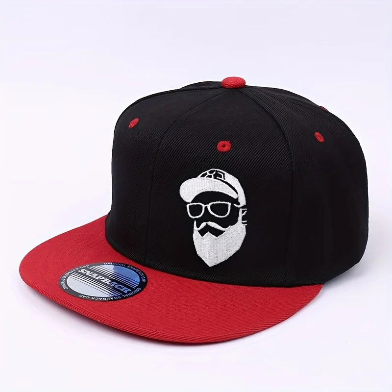 Bearded Grandpa Flat Brim Baseball Cap