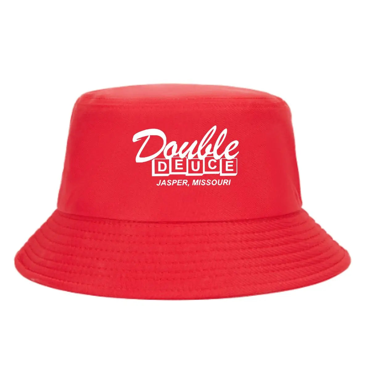 Double Deuce Road House Retro Script Text Bucket Hat