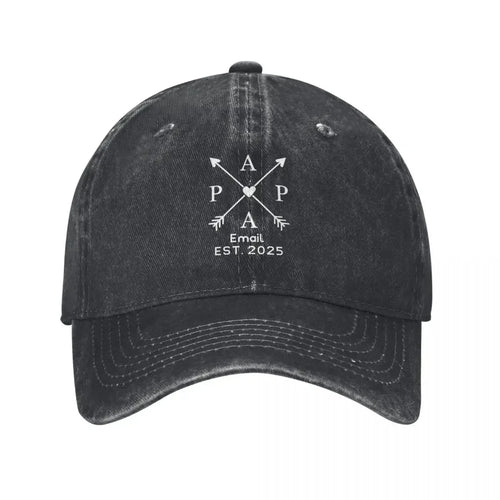 Dads Edition Personalized Name Year Distressed Baseball Cap