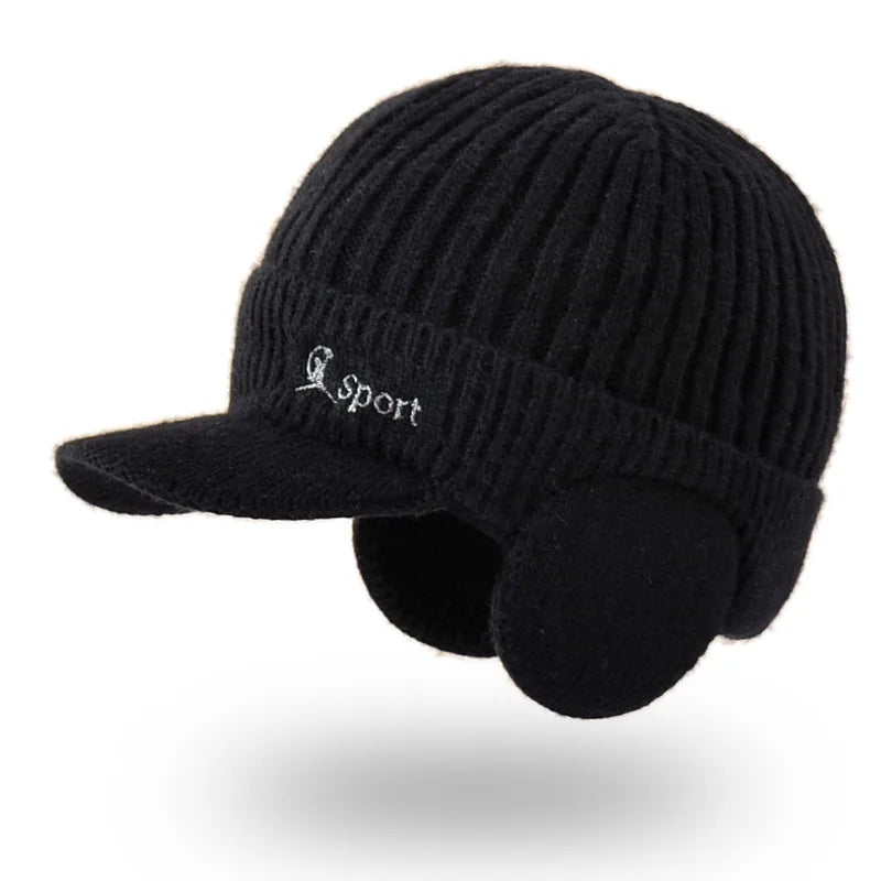 Korean Woolen Ear Protection Baseball Cap
