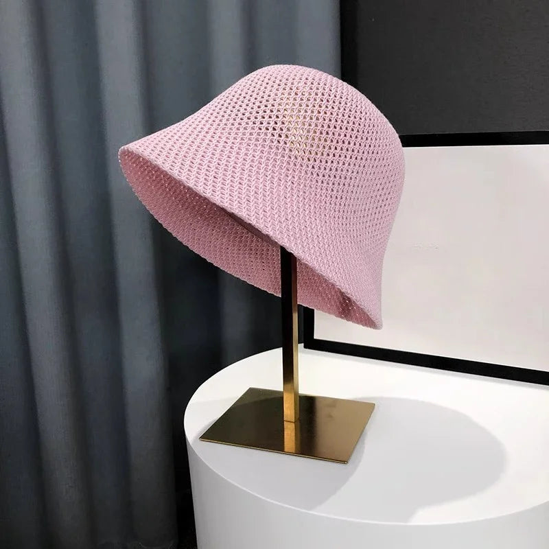 Women Summer Breathable Foldable Japanese Beach Bucket Hat
