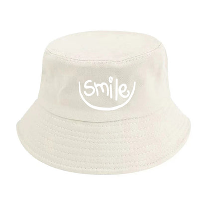 Unisex Smile Face Print Bucket Hat