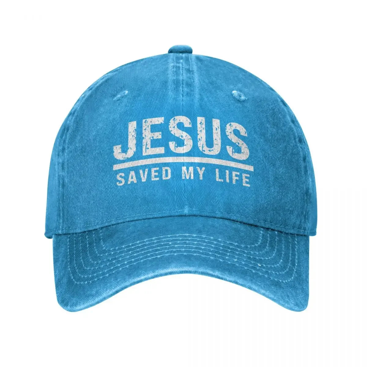 Jesus Saved My Life Washed Cotton Baseball Cap