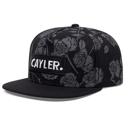 Cayler Leaf Rose Snapback Cap Street Style
