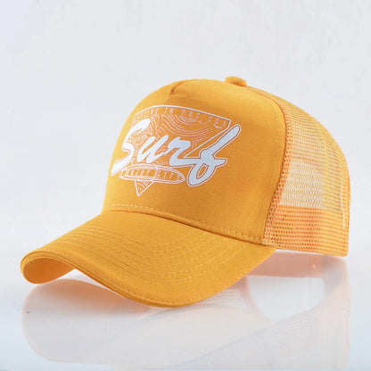 FS Red Yellow 5 Panel Baseball Cap For Men Summer