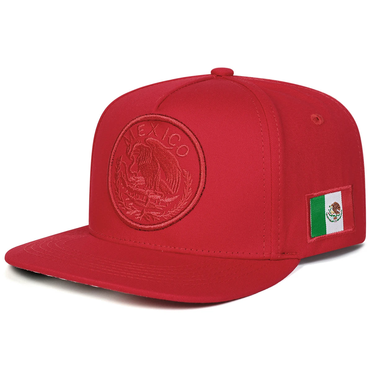 Mexico Eagle Embroidery Adjustable Outdoor Snapback Cap