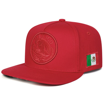 Mexico Eagle Embroidery Adjustable Outdoor Snapback Cap