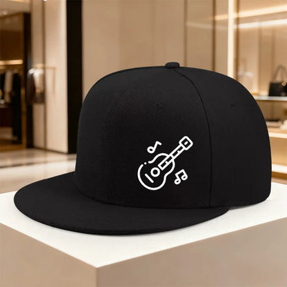 Guitar Music Line Art Snapback Cap