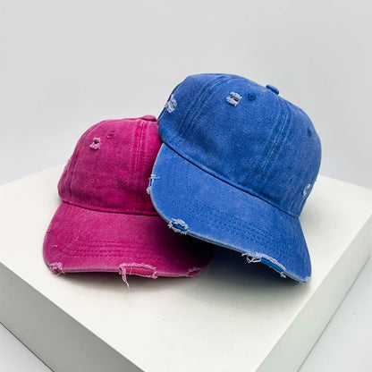 Broken Style Solid Vintage Baseball Cap