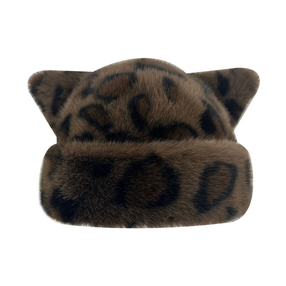 Cute Ears Fluffy Fur Bucket Hat