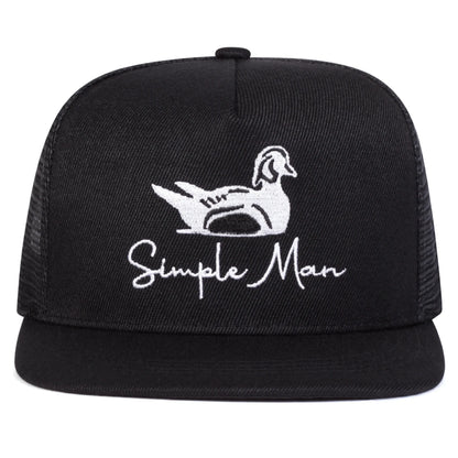 Unisex Simple Man Duck Embroidery Hip-hop Net