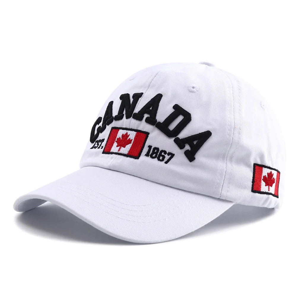 Canada Flag Embroidered Adjustable Snapback Baseball Hat