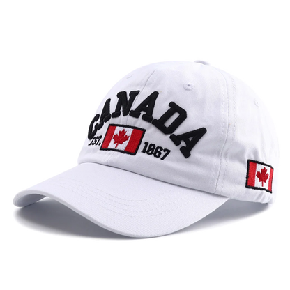 Canada Flag Embroidered Adjustable Snapback Baseball Hat