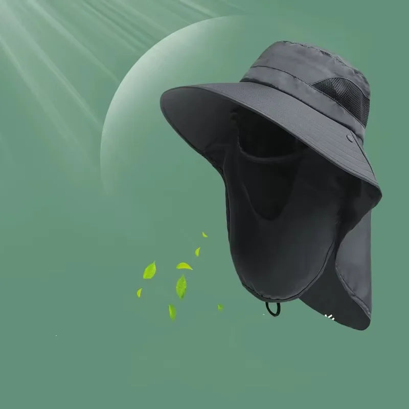 Outdoor UV Protection Neck Flap Bucket Hat