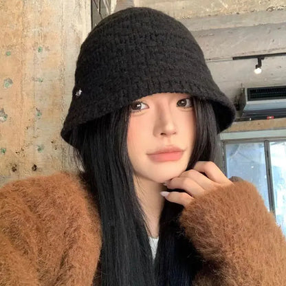 Unisex Knitted Winter Warm Fisherman Bucket Hat