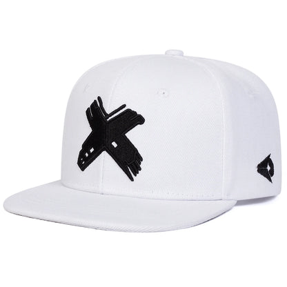 Unisex X Letter Embroidery Hip-hop Hats Spring