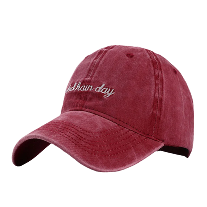 Bad Hair Day Letter Embroidery Washed Baseball Cap