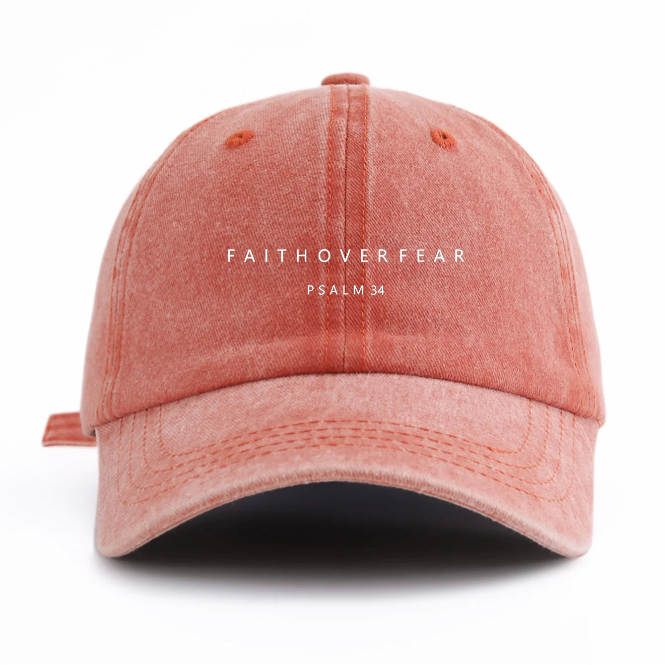 Faith Over Fear Washed Retro Dad Baseball Cap