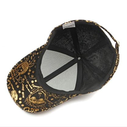 Graffiti Gold Stamping Hip Hop Street Baseball Cap