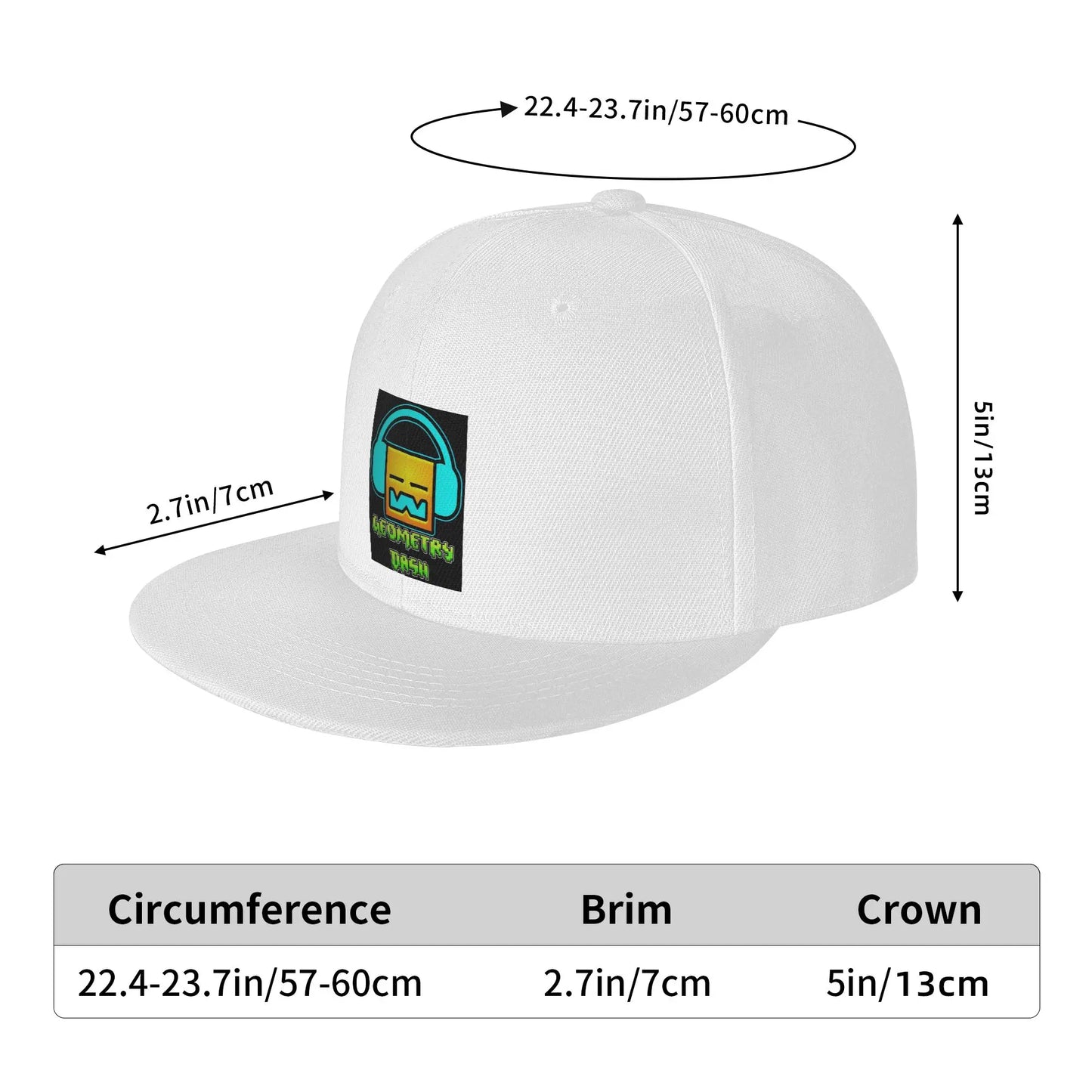 Geometry Dash Cute Geometric Game Design Snapback Cap
