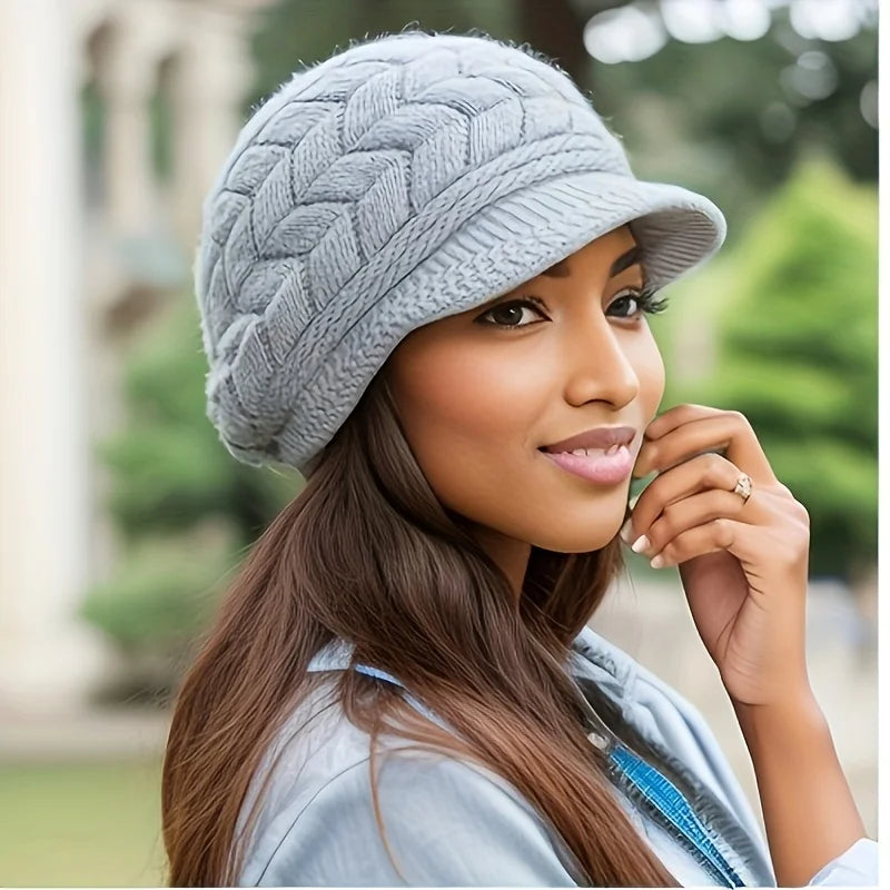 Retro Winter Knitted Sports Baseball Cap