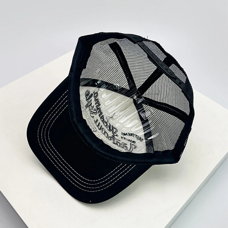 American Vintage Embbroidered Letter Trucker Baseball Cap