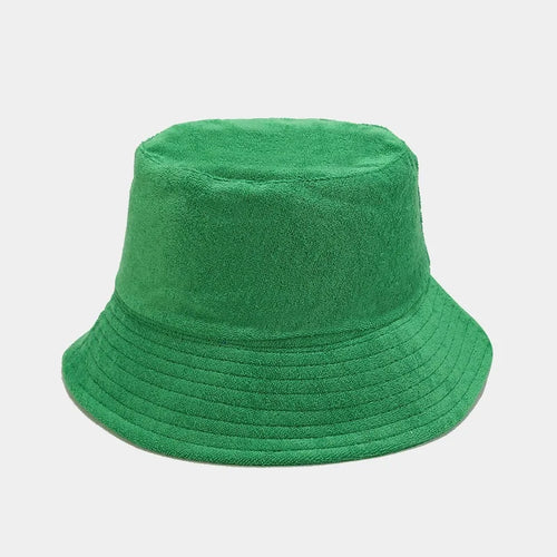 Candy Color Terry Cloth Sun Bucket Hat
