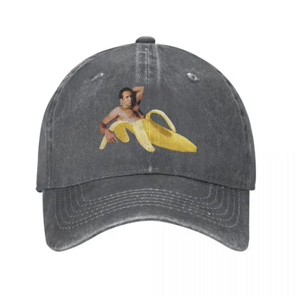 Nicolas Cage Banana Ponytail Baseball Cap