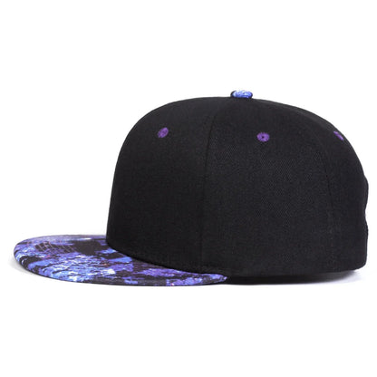 Unisex Purple Starry Sky Printing Hip-hop Hats