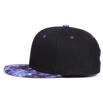 Unisex Purple Starry Sky Printing Baseball Caps