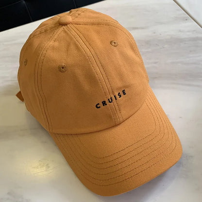 Challenge Letter Ponytail Cotton Baseball Cap