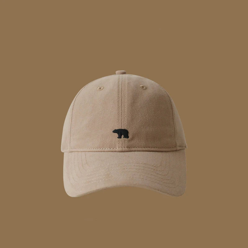 Unisex Polar Bear Embroidered Retro Baseball Cap