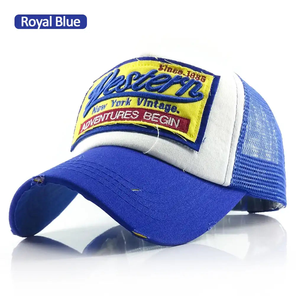 Streetwear Letter Embroidery Mesh Dad Baseball Cap