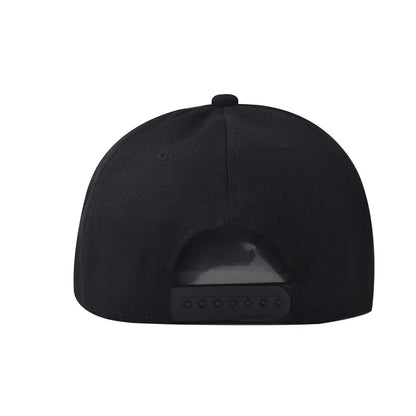 Unisex HH Letter Embroidery Flat Brim Hip Hop Cap