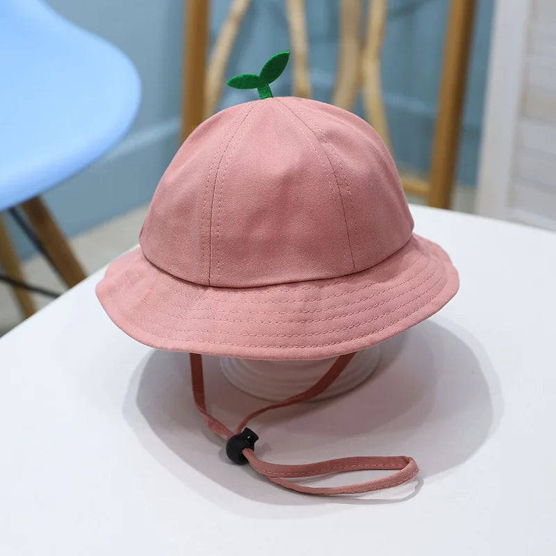 Kids Yellow Baby UV Sun Bucket Hat