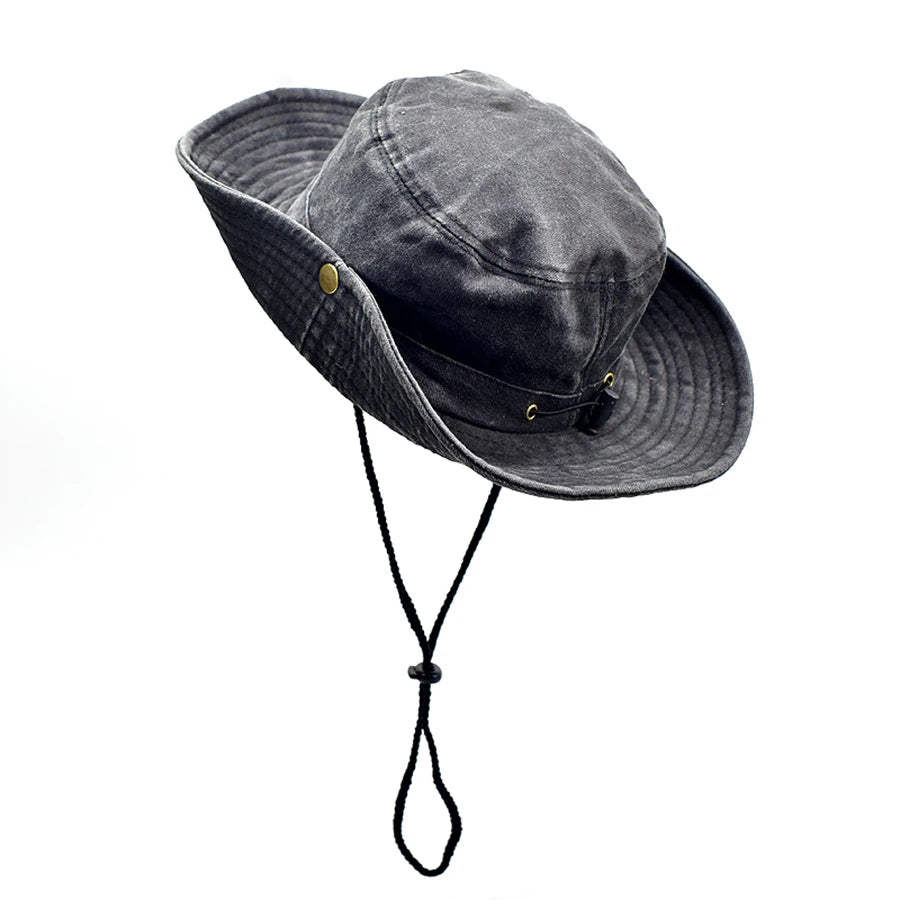 Vintage Washed Denim Unisex Bucket Hat