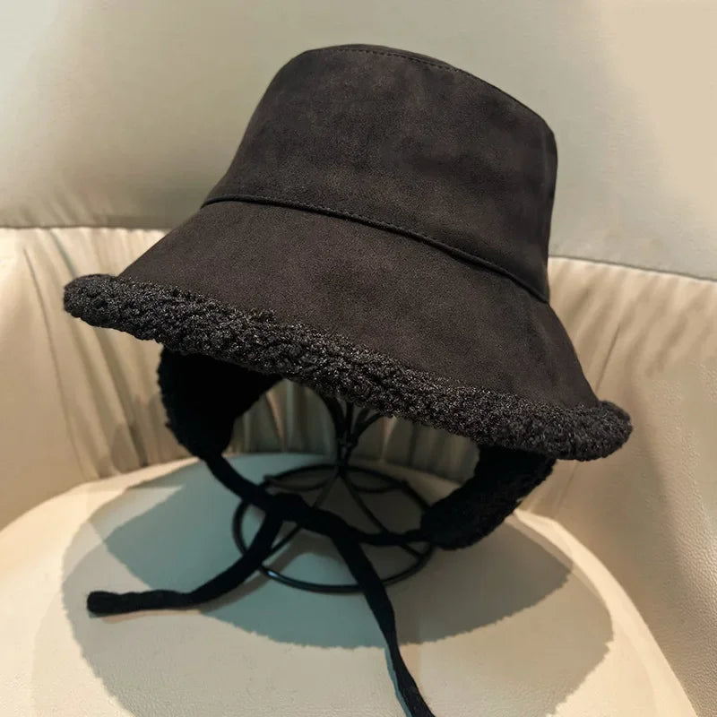 Japanese Double Sided Lamb Wool Bucket Hat