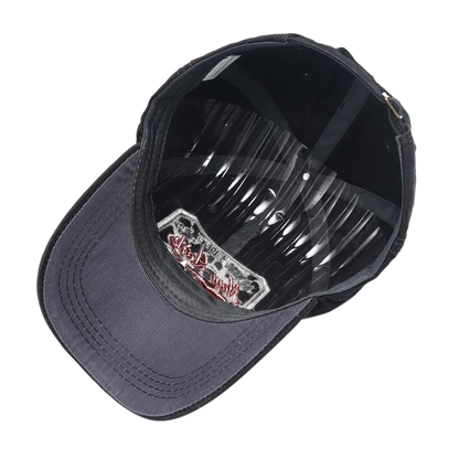 New York Letter Embroidered Washed Cotton Snapback Baseball Hat