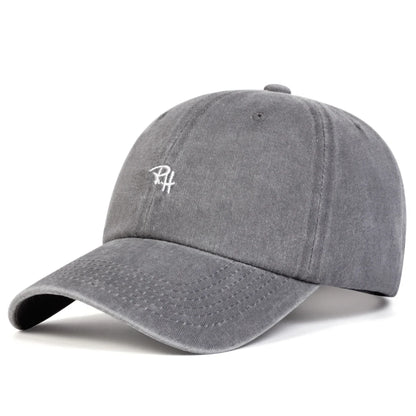 Unisex RH Letter Embroidery Wash Baseball Caps
