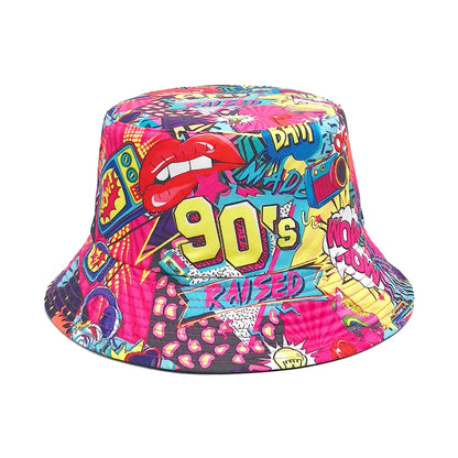 Fashion Mushroom Print Double Sided Bucket Hat