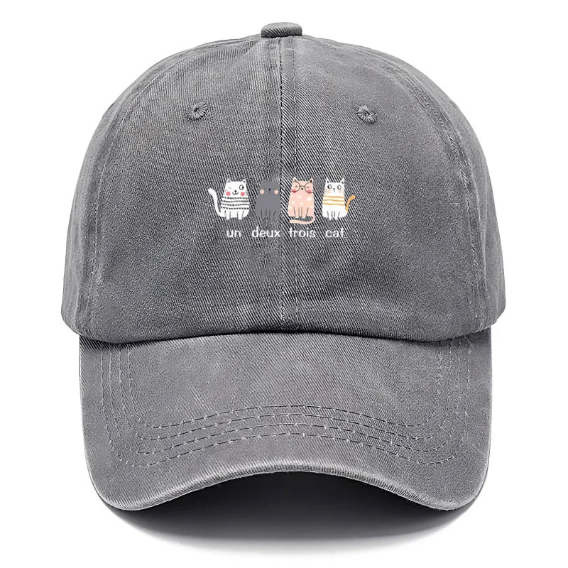 Kittens Vintage Washed Cotton Cute Streetwear Baseball Cap
