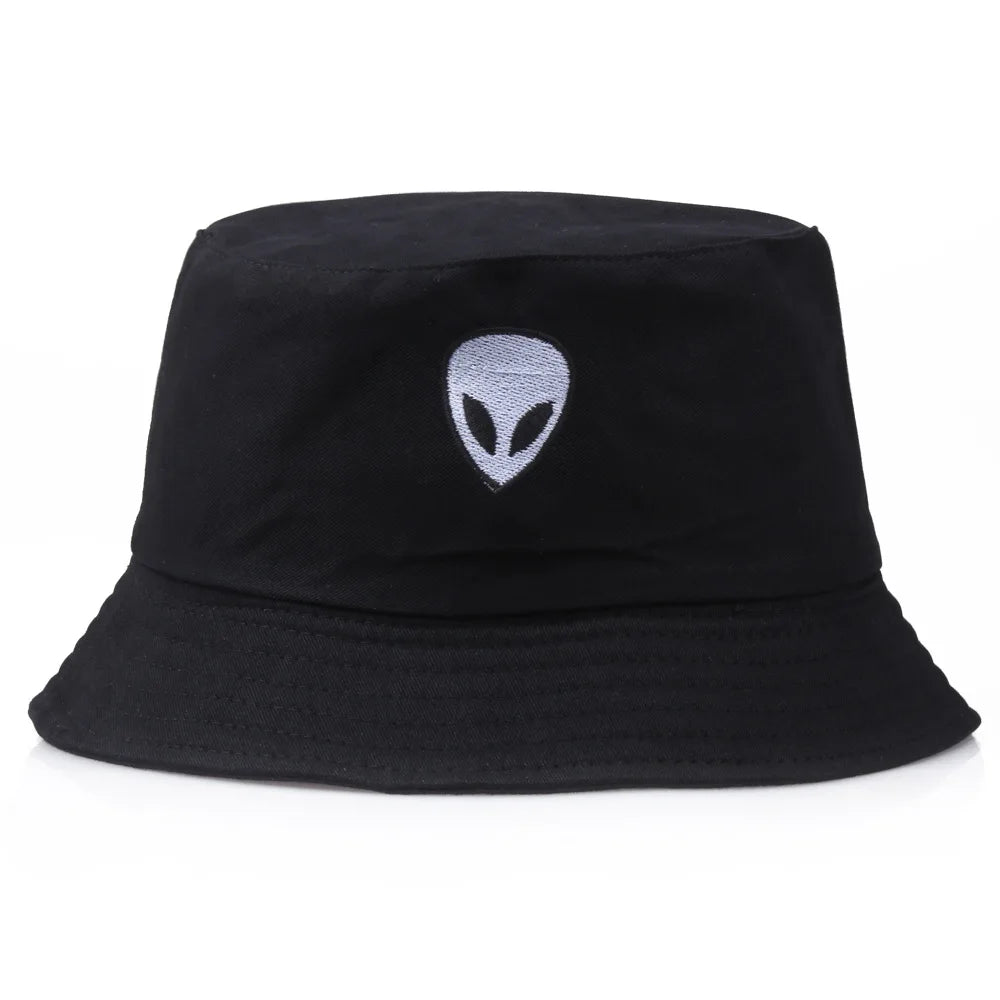 Unisex Embroidered Alien Bucket Hat