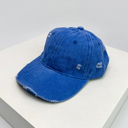 Broken Style Solid Vintage Baseball Cap