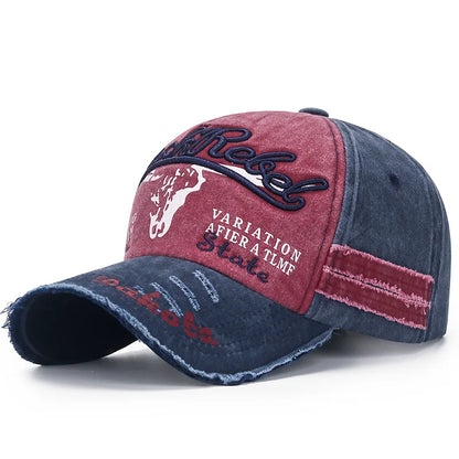 Vintage Distressed Washed Embroidered Baseball Cap