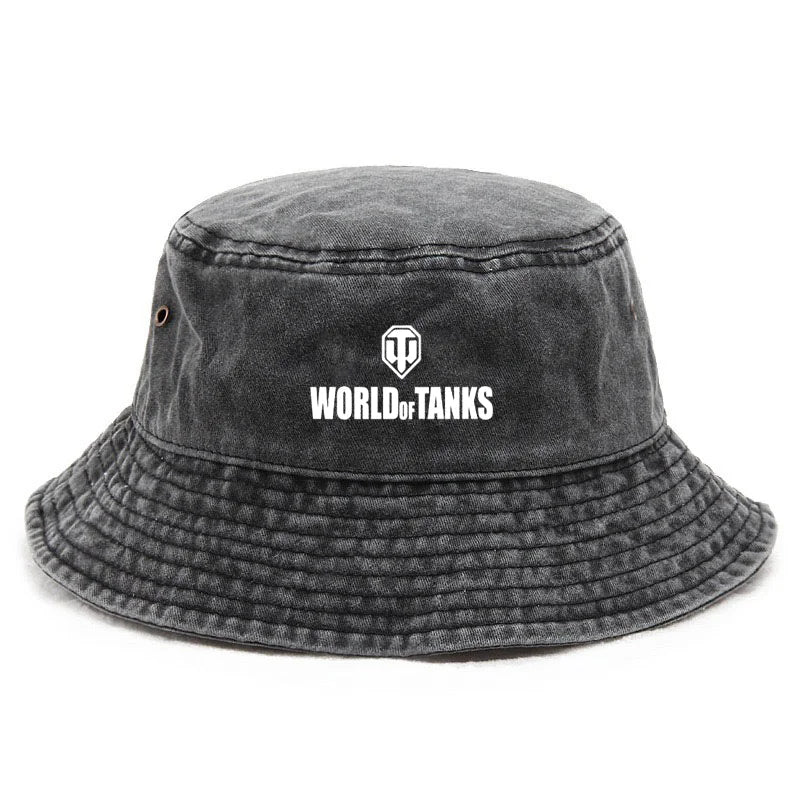 Vintage Washed Cotton Combat Style Bucket Hat