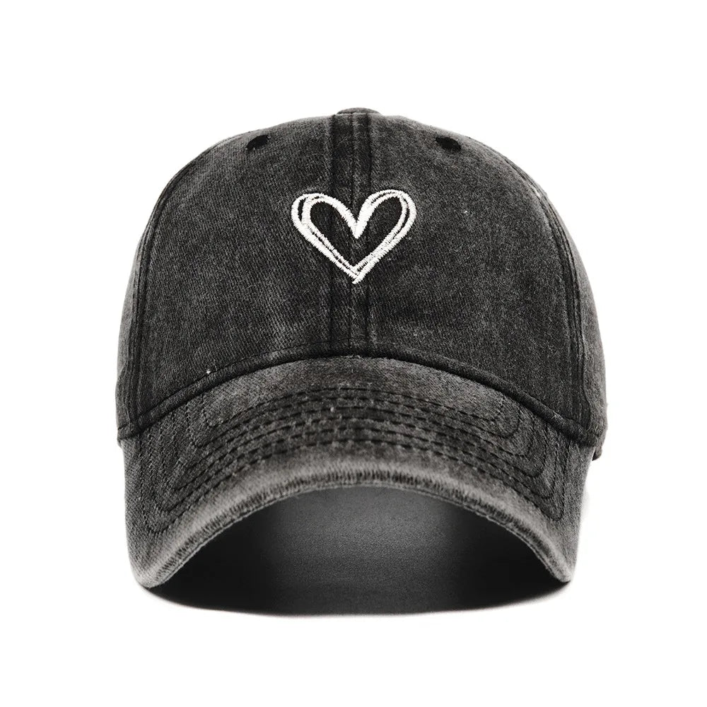Print Minimalist Retro Washed Baseball Cap
