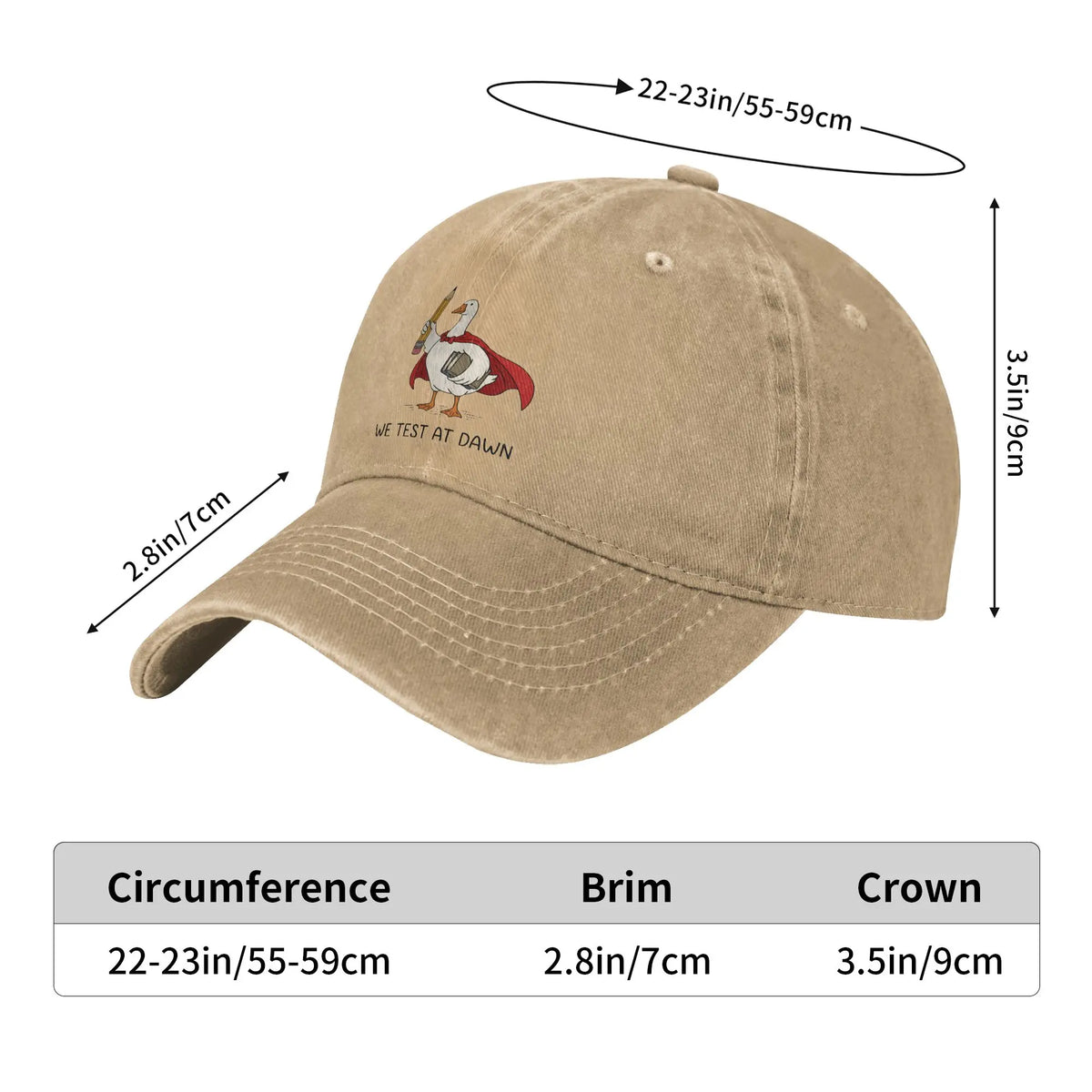 We Test At Dawn Adjustable Snapback Baseball Cap