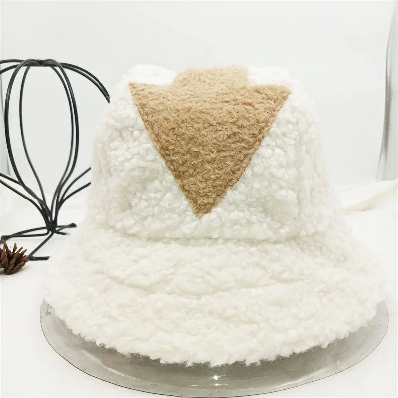 Appa Lamb Wool Winter Faux Fur Printed Bucket Hat